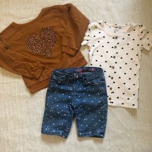 Bundle set, sweatshirt, t-shirt, Bermuda shorts